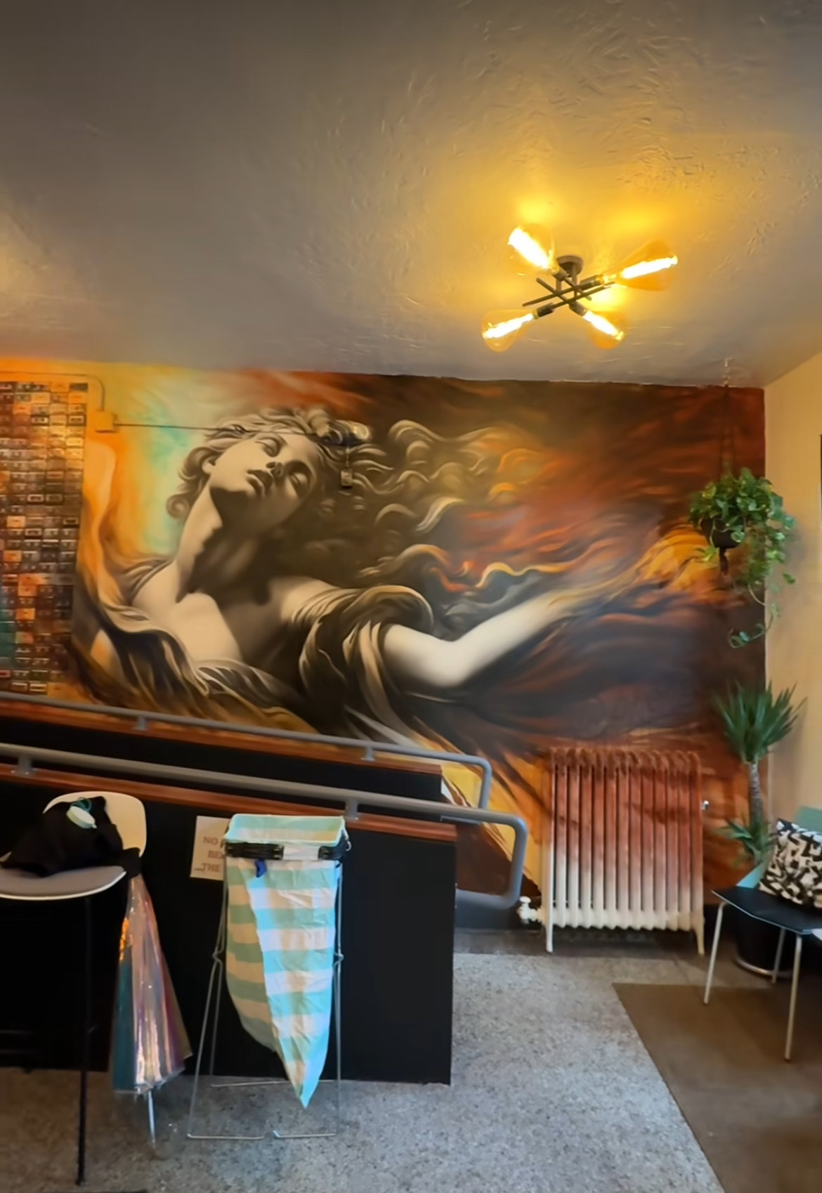 Hostel Fish Mural Hostel Fish Lobby