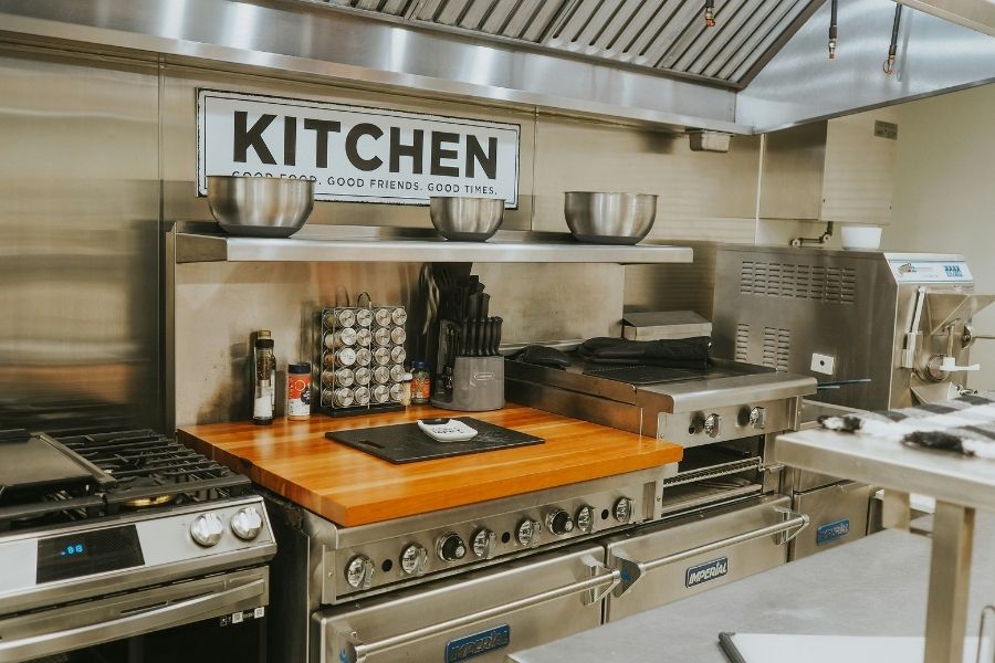 Hostel kitchen