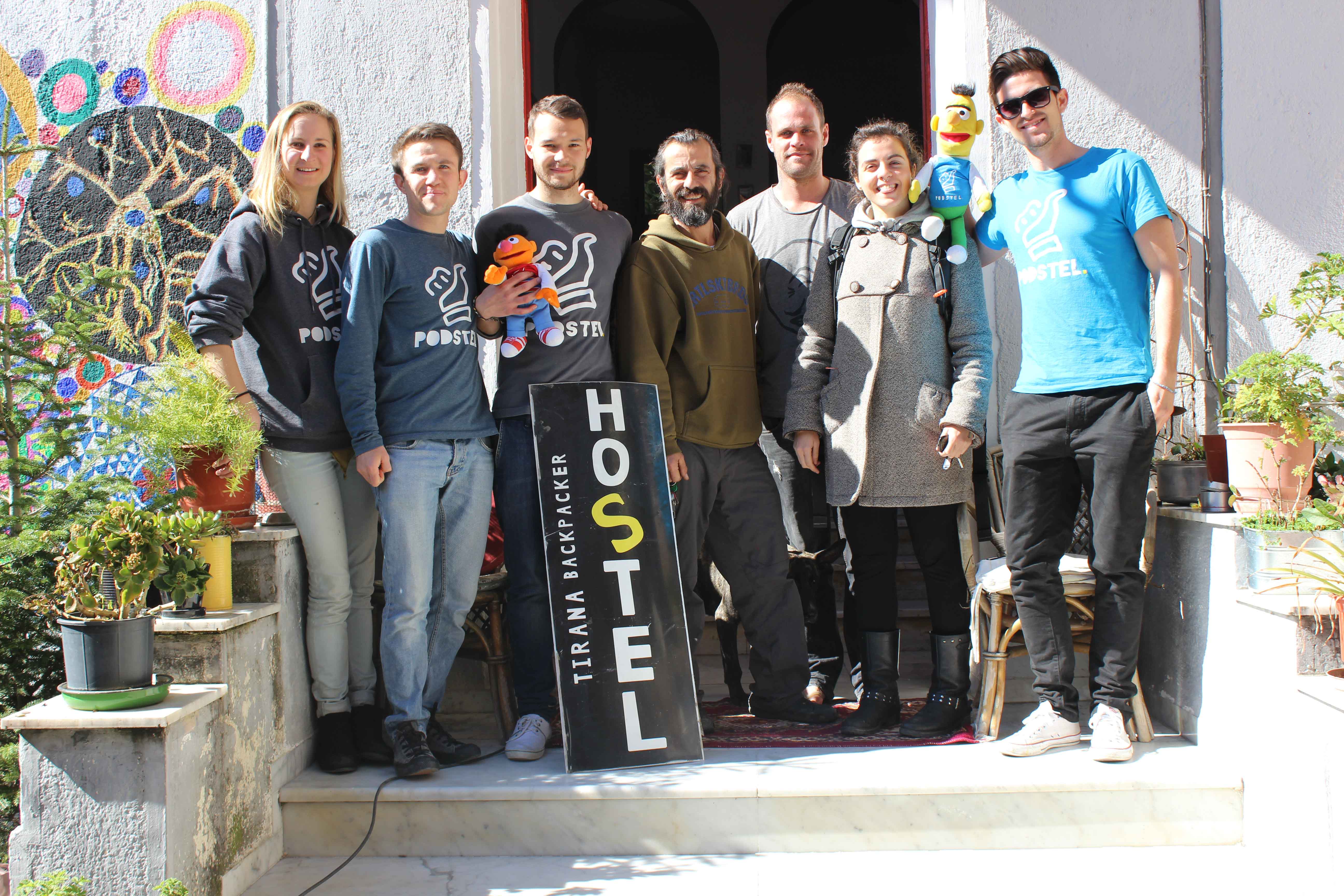 The crew behind the hostel Podstel