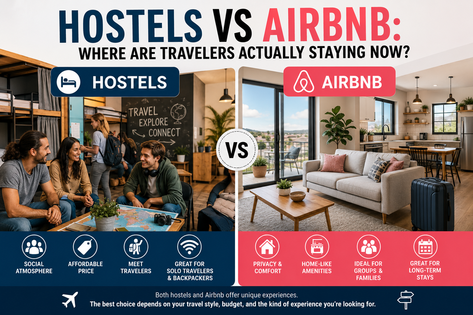 Hostels vs Airbnb: where travelers are actually staying now
