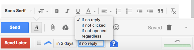 Advanced options boomerang for gmail