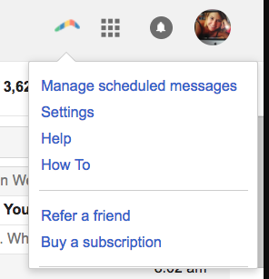 Boomerang for Gmail manage scheduled messages