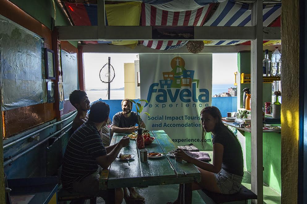 favela experience hostel with guests inside