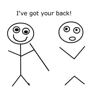 Stick Figures I got your back