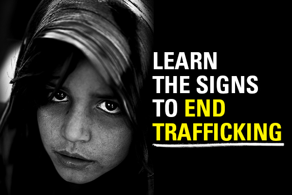 There are many signs of human trafficking to warn you of a situation