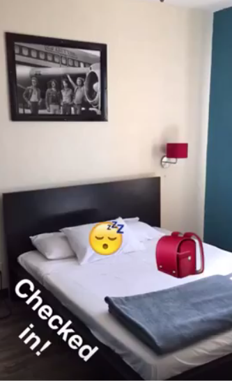 Screenshot of a Snapchat video with emojis and text
