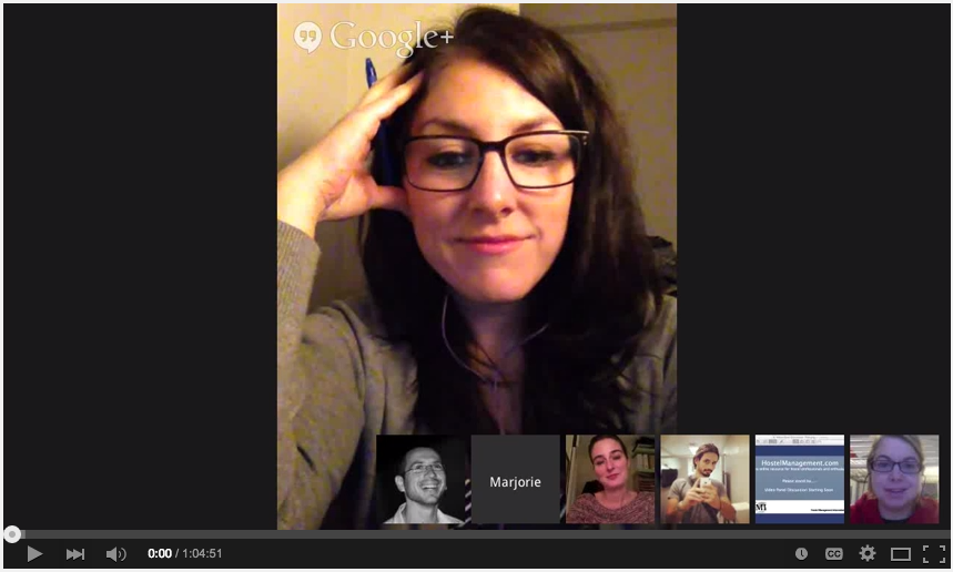 social media virtual panel discussion youtube google hangouts hostel managers