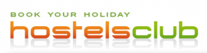 hostels club logo website booking integration