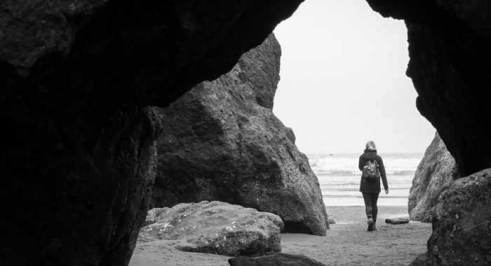 Backpacker on Beach Beach Backpacker