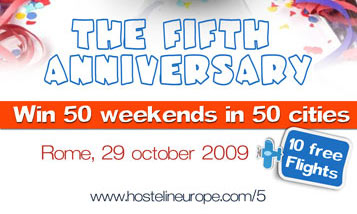Hostels Europe 5th Anniversary Hostels Europe 5th Anniversary