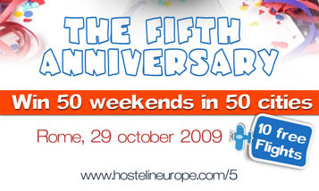 Hostels Europe 5th Anniversary
