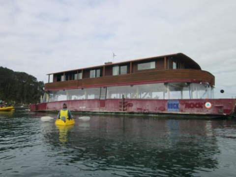 boat kayak water the rock overnight cruise an awesome floating hostel