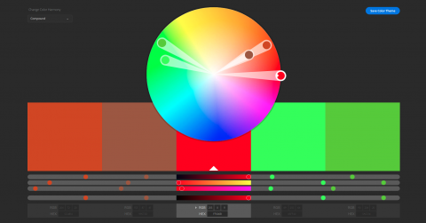 Colour Wheel Image of a colour wheel and grid