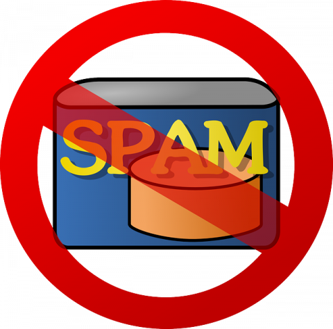 Spam with a cancel circle over it.  