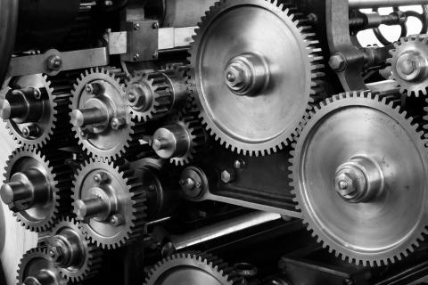 Hostels need systems in place to run smoothly Picture of silver gears and cogs