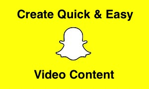 Learn how to create easy video content Logo of Snapchat for webinar video tutorial