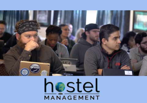 Hostel and Tourism Conferences Conference Guests, laptops, Speakers