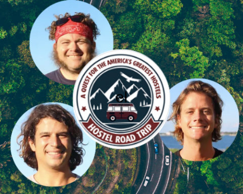 Hostel Roadtrip Podcast, Jack, Bobby, Eric Hostel Roadtrip Podcast poster, 3 guys